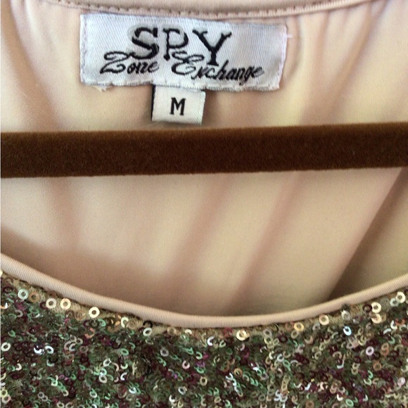 Reversible Gold sequined sheer Prom dress Size M - Picture 10 of 14